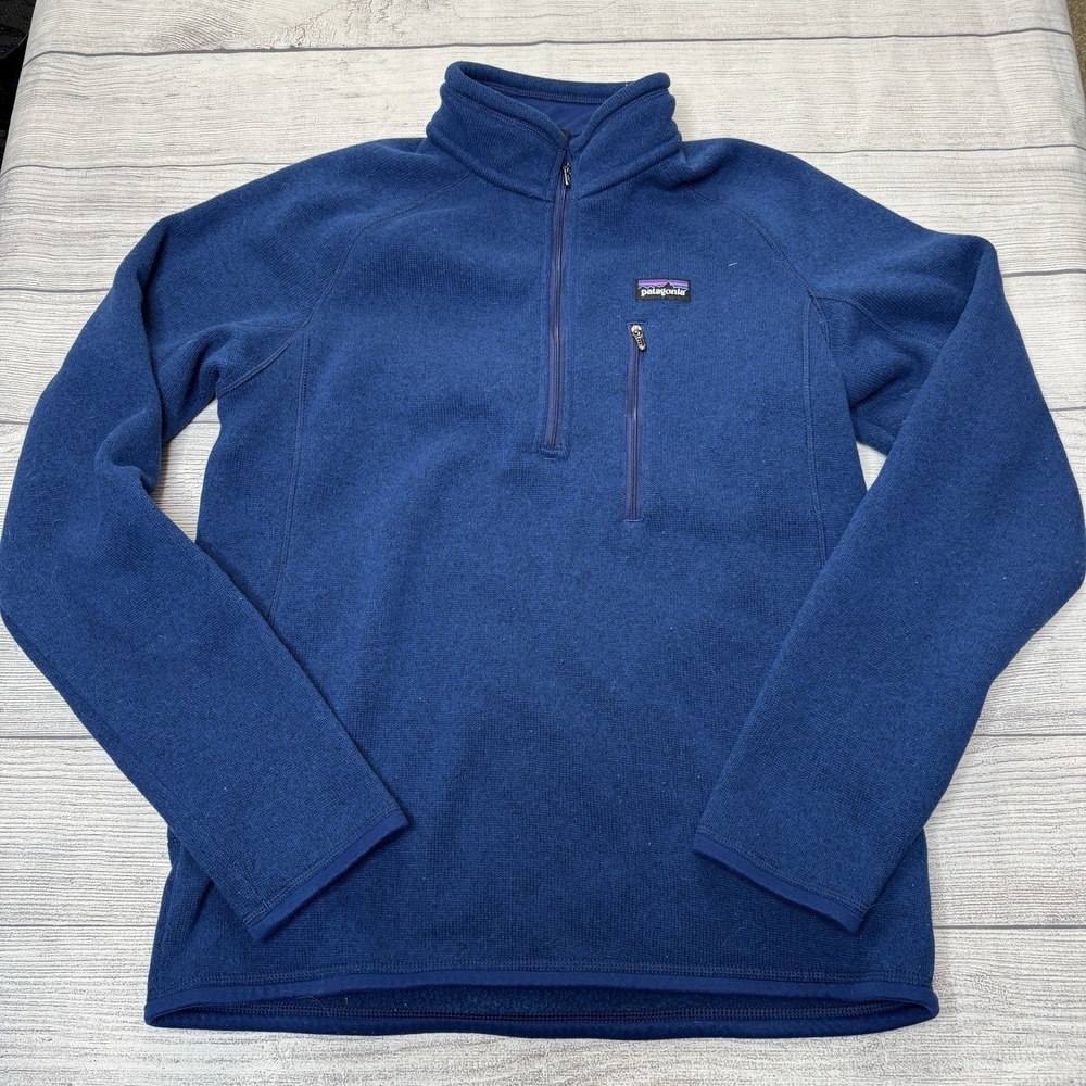 Patagonia Men's 1/4 Zip Fleece Better Sweater Blue Size Small